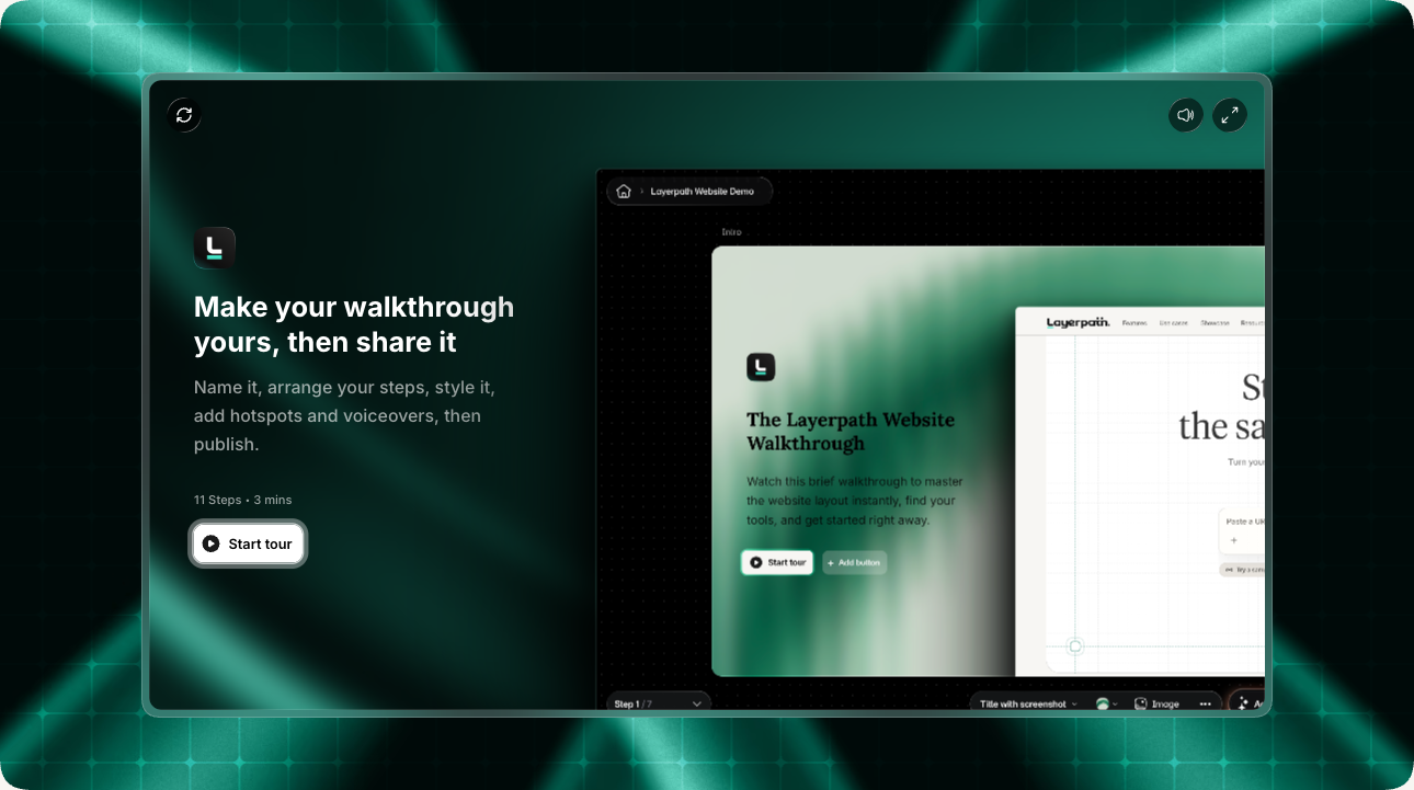 A customer-education walkthrough