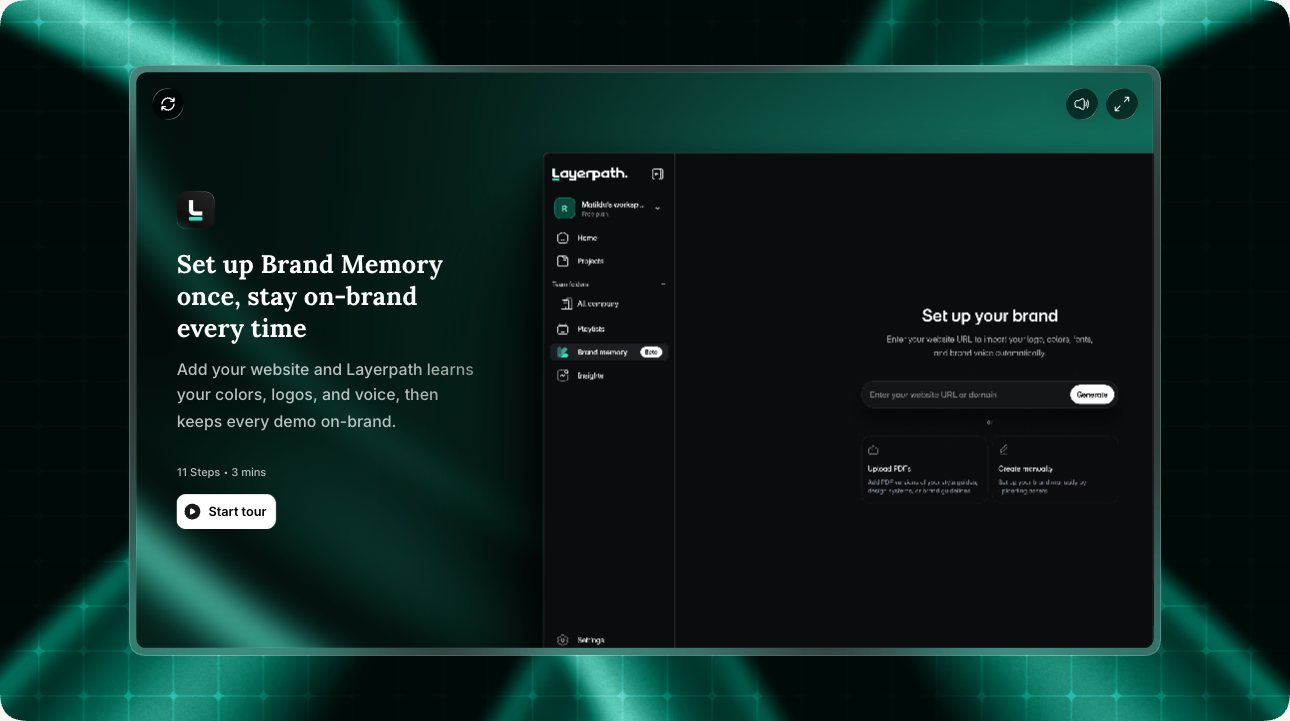An interactive feature walkthrough
